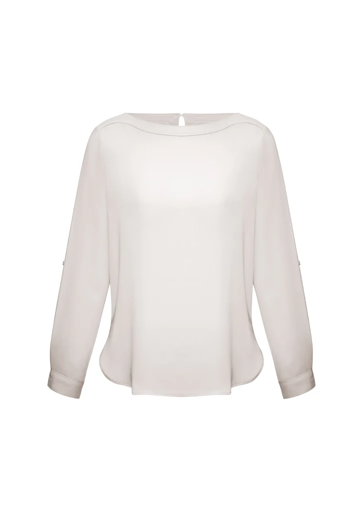Madison Ladies Boatneck Blouse - Image 4