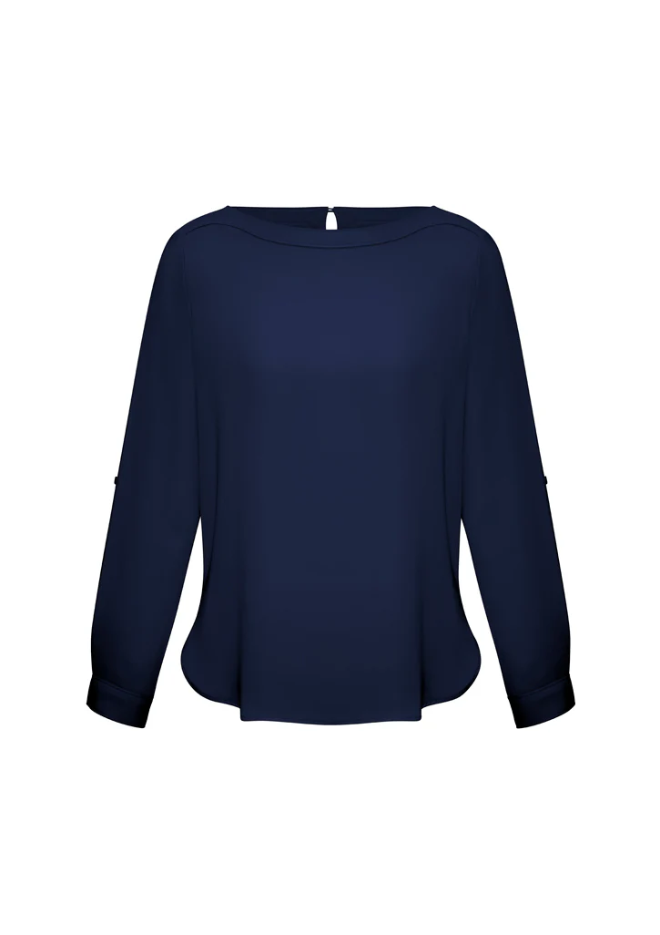 Madison Ladies Boatneck Blouse - Image 5