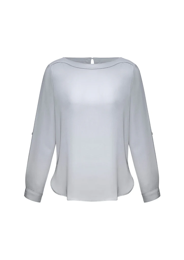 Madison Ladies Boatneck Blouse - Image 6