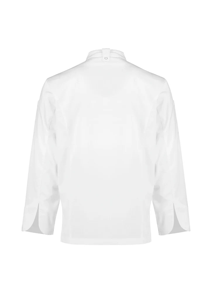 Mens Alfresco Long Sleeve Zip Chef Jacket - Image 3