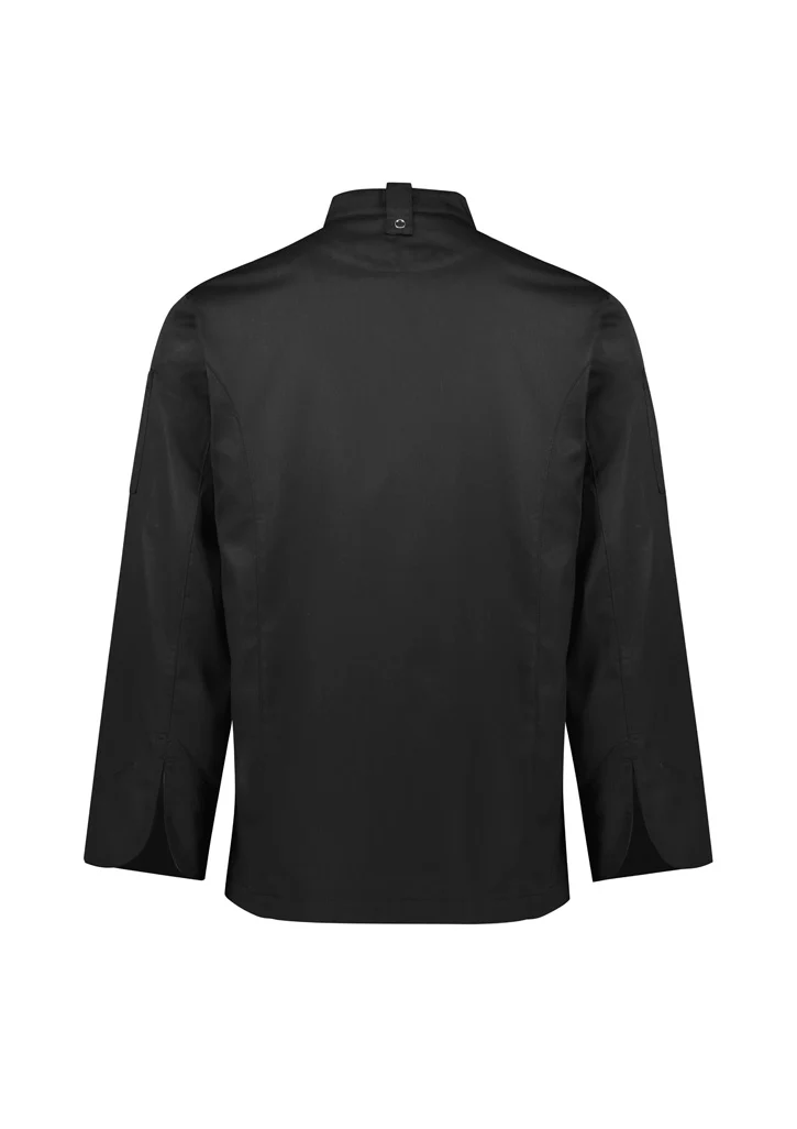 Mens Alfresco Long Sleeve Zip Chef Jacket - Image 5