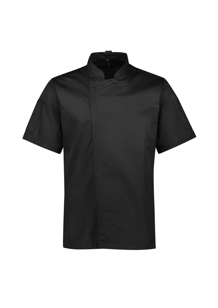 Mens Alfresco Short Sleeve Zip Chef Jacket - Image 4