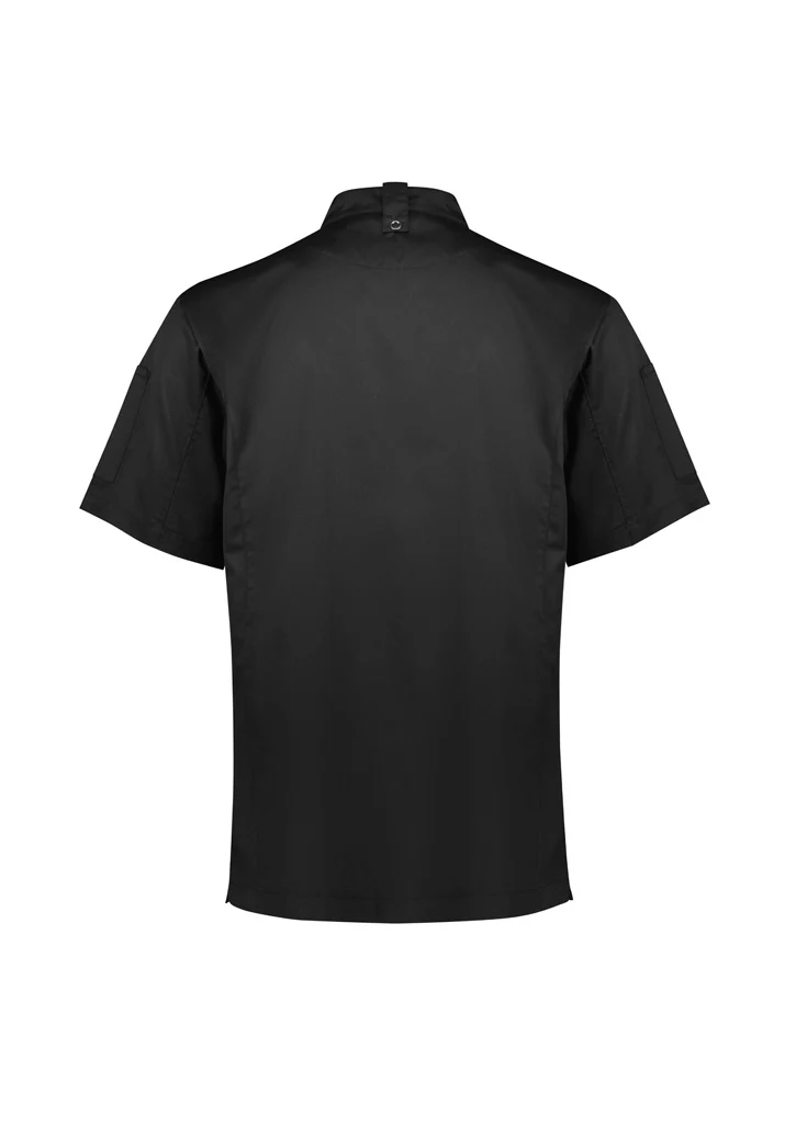 Mens Alfresco Short Sleeve Zip Chef Jacket - Image 5
