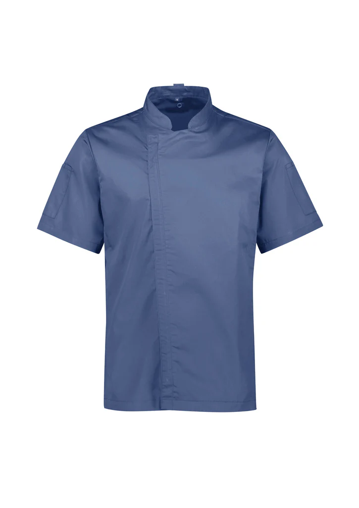 Mens Alfresco Short Sleeve Zip Chef Jacket - Image 6