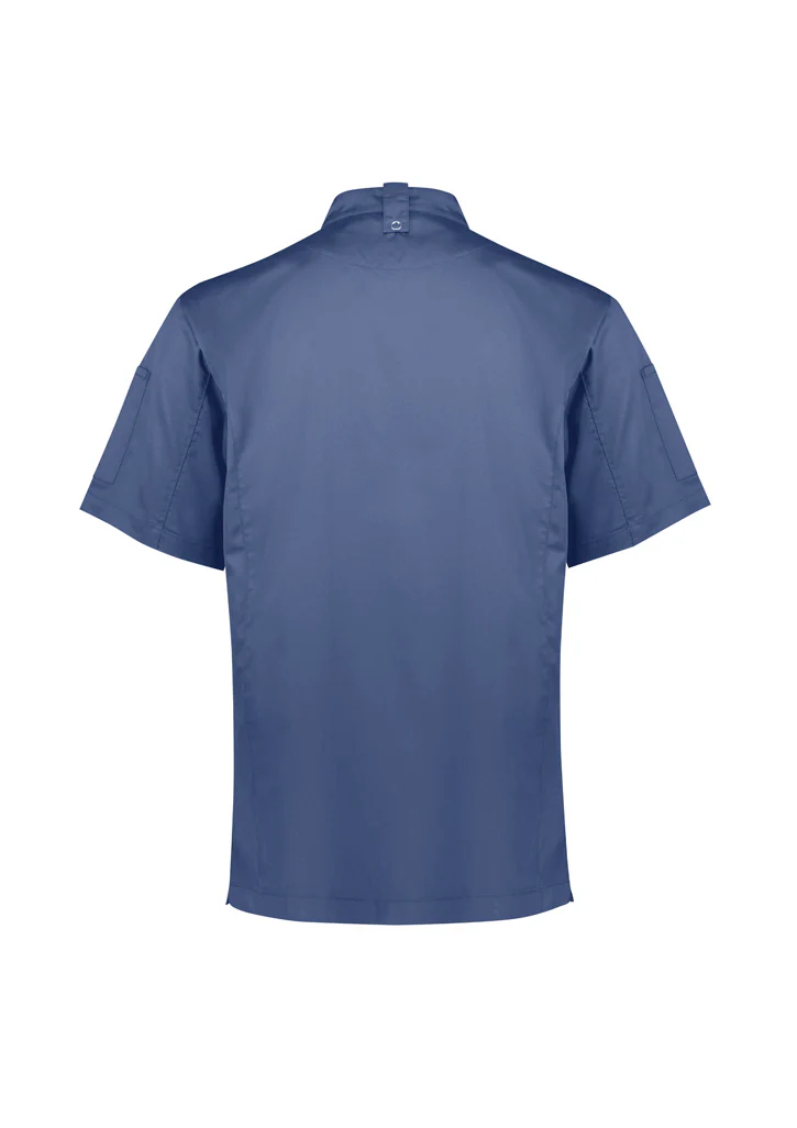 Mens Alfresco Short Sleeve Zip Chef Jacket - Image 7