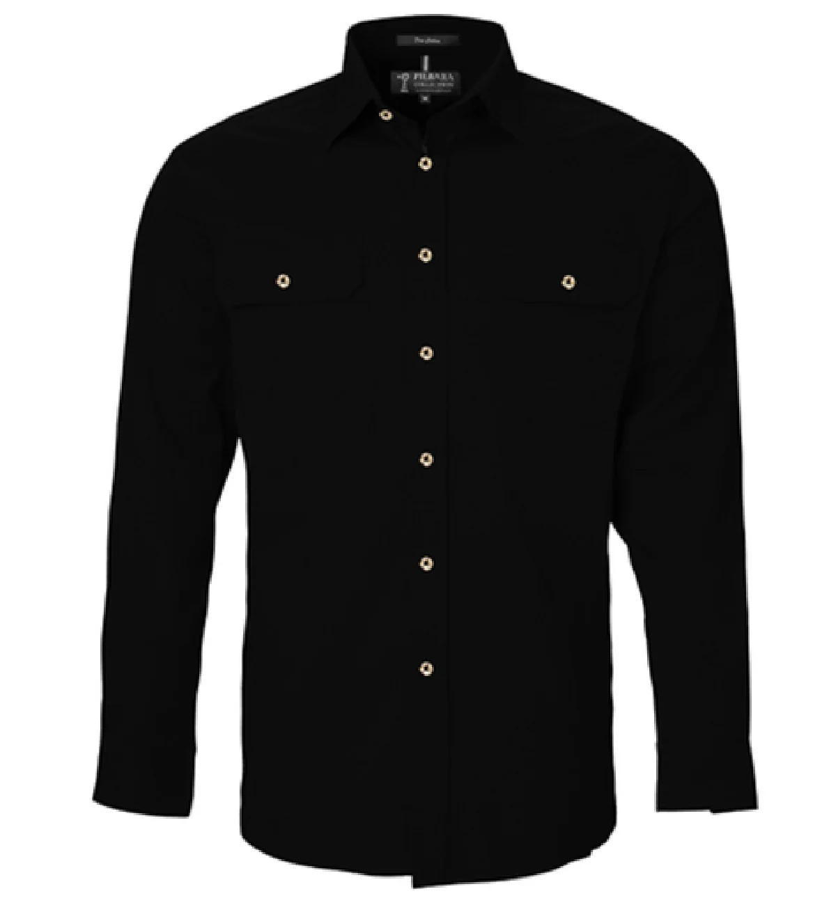 Pilbara Shirt Mens Open Front Long Sleeve Shirt - Image 3
