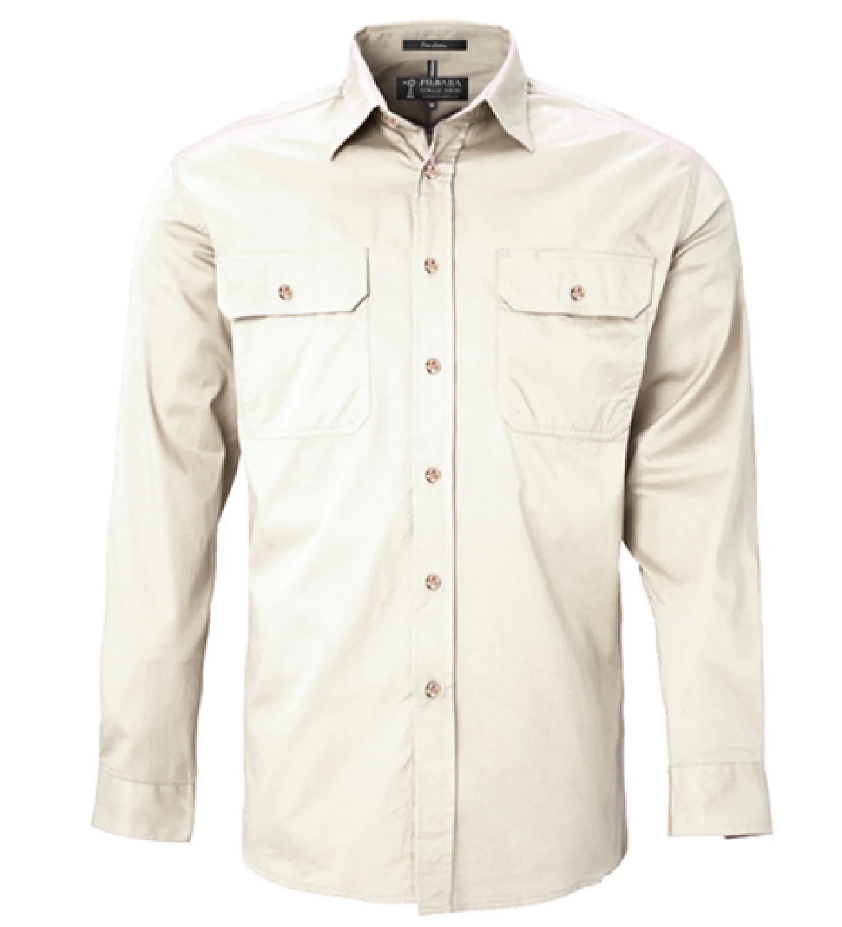 Pilbara Shirt Mens Open Front Long Sleeve Shirt - Image 4