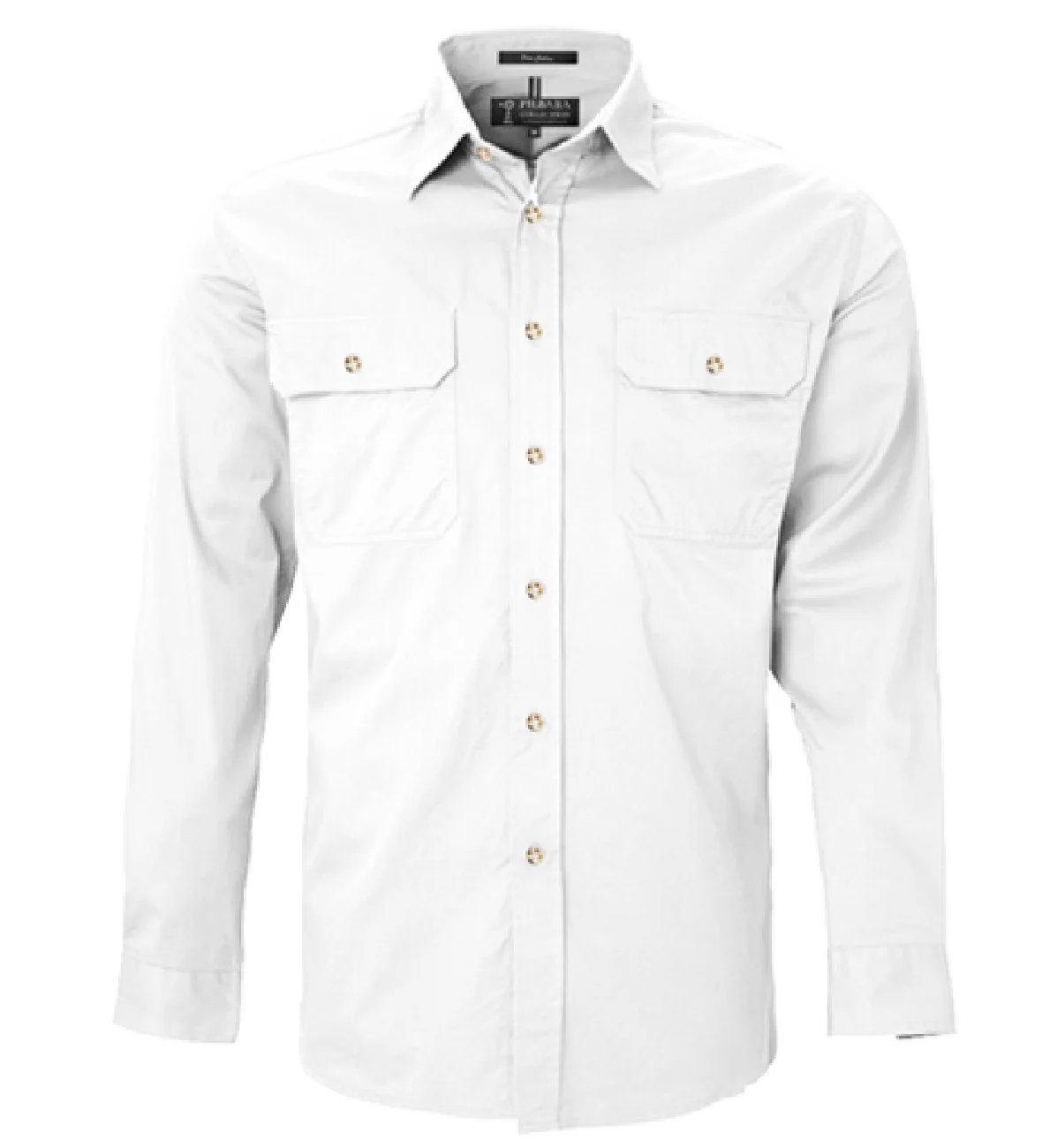Pilbara Shirt Mens Open Front Long Sleeve Shirt - Image 5
