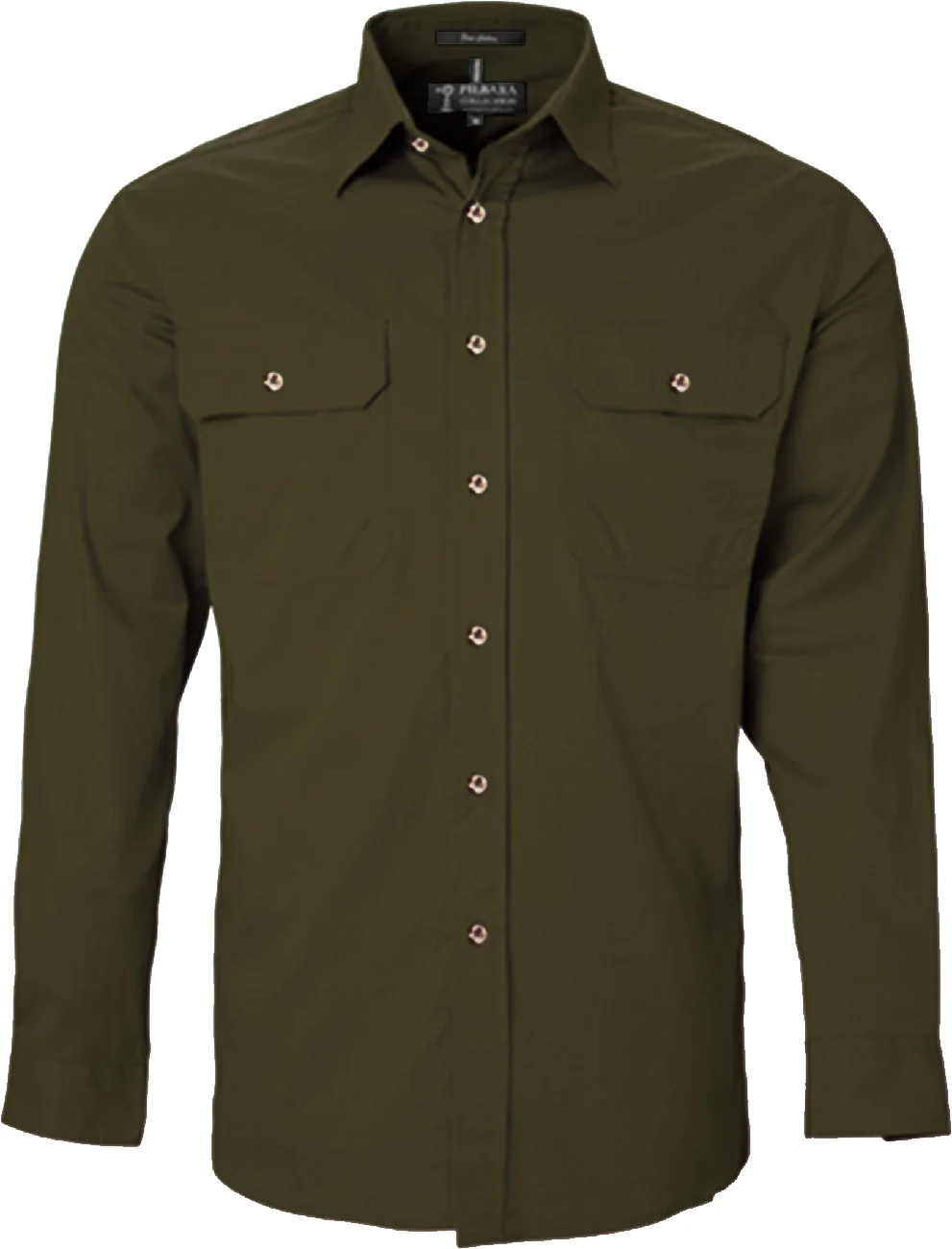 Pilbara Shirt Mens Open Front Long Sleeve Shirt - Image 7