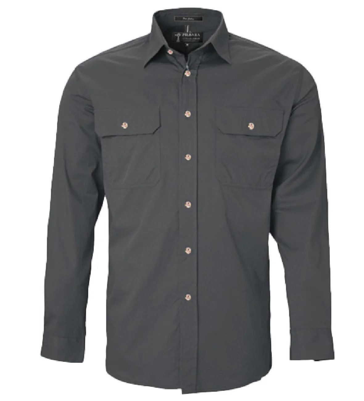 Pilbara Shirt Mens Open Front Long Sleeve Shirt - Image 8