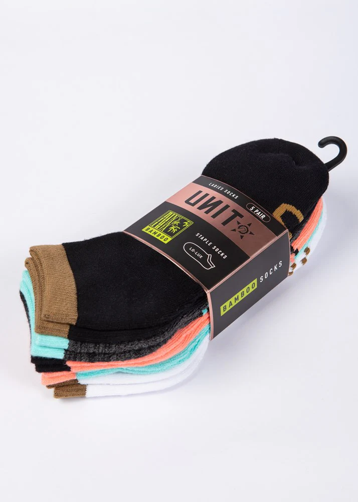 Unit Ladies Equip Bamboo Socks No Show 5 Pack - Image 3