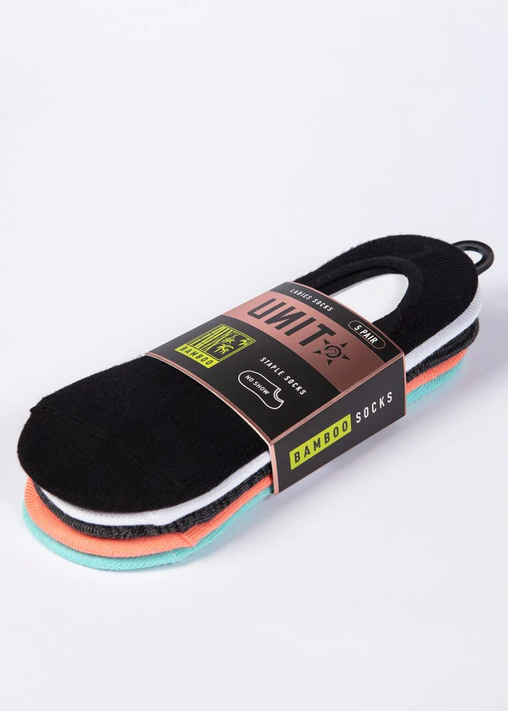 Unit Ladies Equip Invisible Bamboo Socks 5 Pack - Image 3