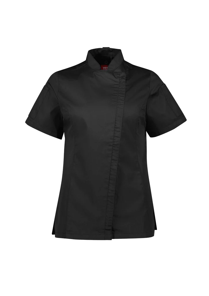 Womens Alfresco Short Sleeve Zip Chef Jacket - Image 4